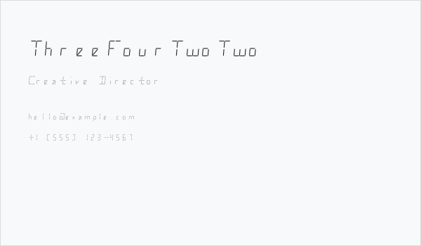 ThreeFourTwoTwo Business Card