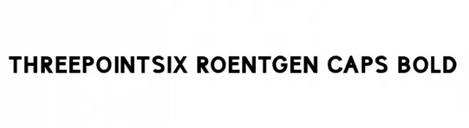 ThreePointSix Roentgen Caps Bold  नि: शुल्क फ़ॉन्ट्स डाउनलोड