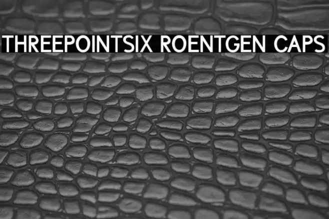 ThreePointSix Roentgen Caps Font examples