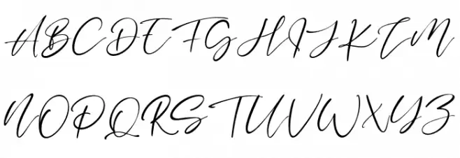 ThreeSignature Шрифта ВЕРХНИЙ