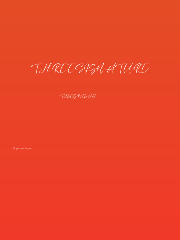 ThreeSignature Poster