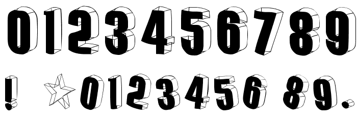 ThreedimensionalRound Font OTHER CHARS