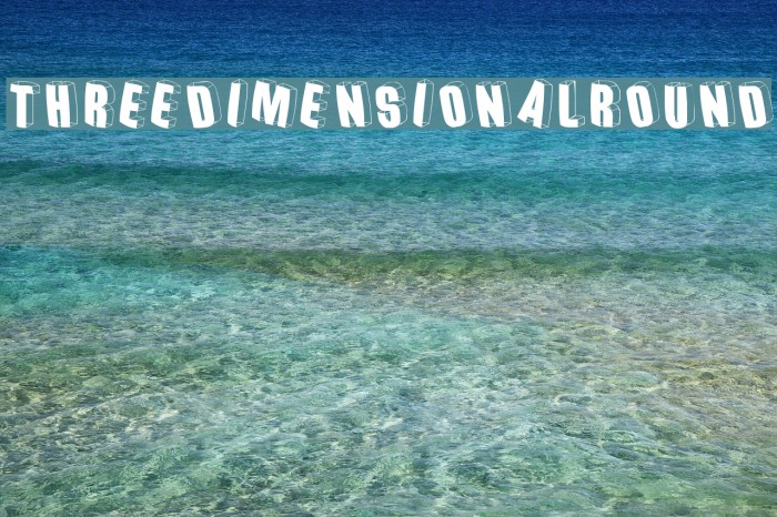 ThreedimensionalRound Font examples