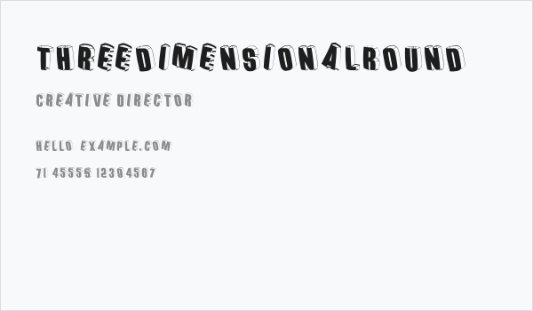 ThreedimensionalRound Business Card