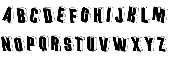 Threedimensional Font LOWERCASE