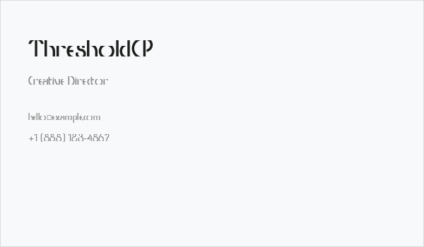 ThresholdCP Business Card