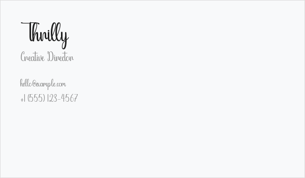 Thrilly Business Card