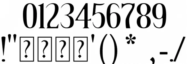 Thron Demo Font OTHER CHARS