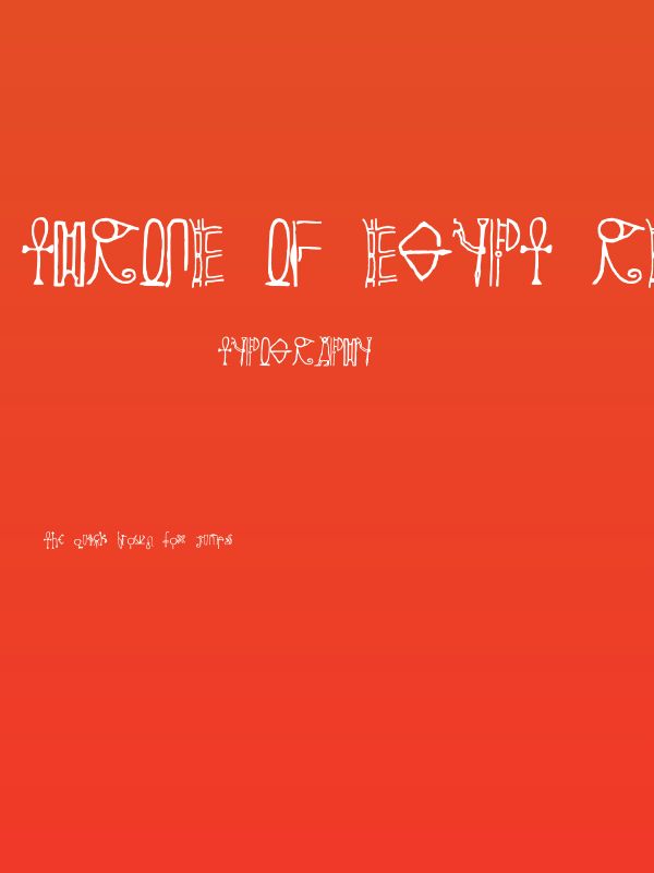 Throne Of Egypt Regular Poster