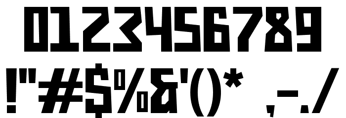 Throostle Font OTHER CHARS