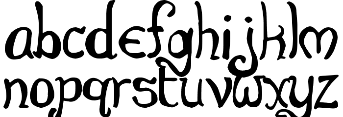 Throrian Commonface Font LOWERCASE