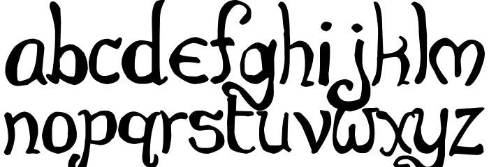 Throrian Commonface Font LOWERCASE