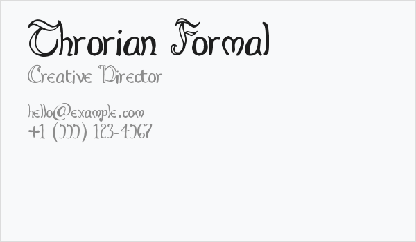 Throrian Formal Business Card