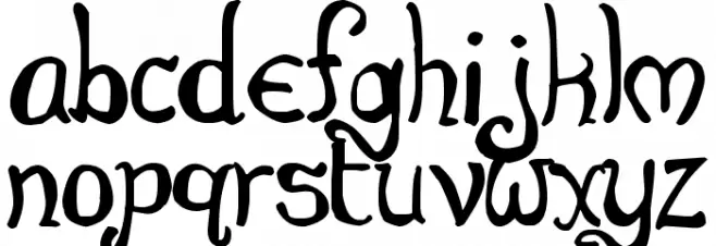 Throrian Formal Font LOWERCASE