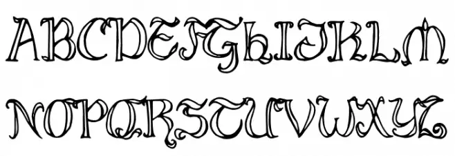 Throrian Formal Font Litere mari