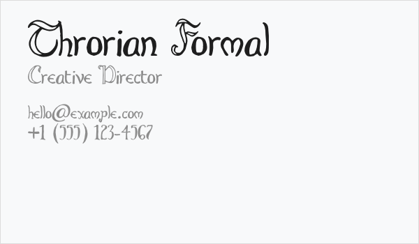 Throrian Formal Business Card