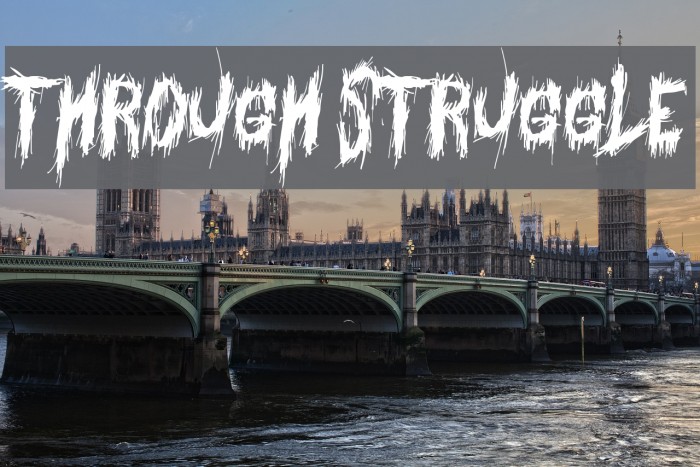 Through Struggle Font examples