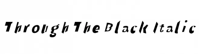 Through The Black Italic  フリーフォントのダウンロード