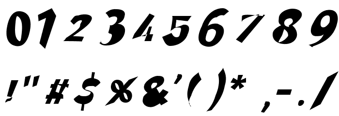 Through The Black Italic Font OTHER CHARS