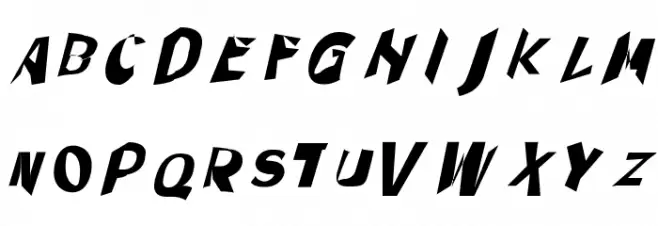 Through The Black Italic 字体 大写