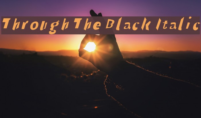 Through The Black Italic Font examples