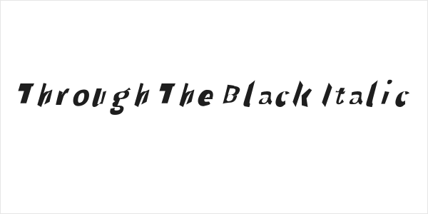 Through The Black Italic Logo