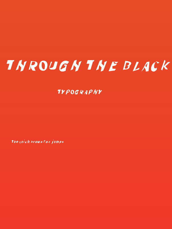 Through The Black Italic Poster