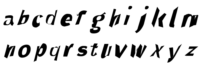 Through The Black Italic Font LOWERCASE