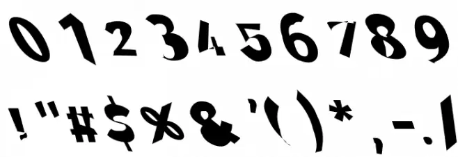 Through The Black Leftalic Шрифта ДРУГИЕ символов