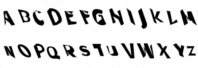 Through The Black Leftalic Шрифта ВЕРХНИЙ