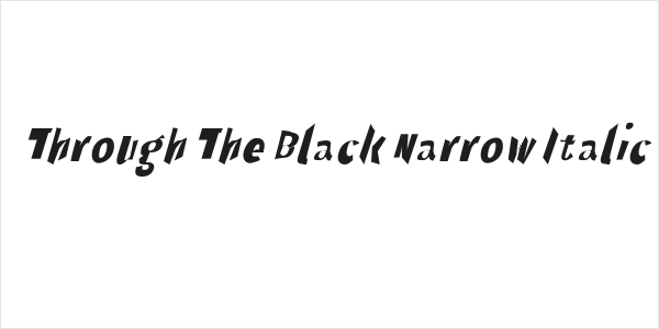 Through The Black Narrow Italic Logo