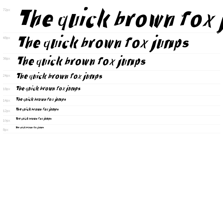 Through The Black Narrow Italic Waterfall