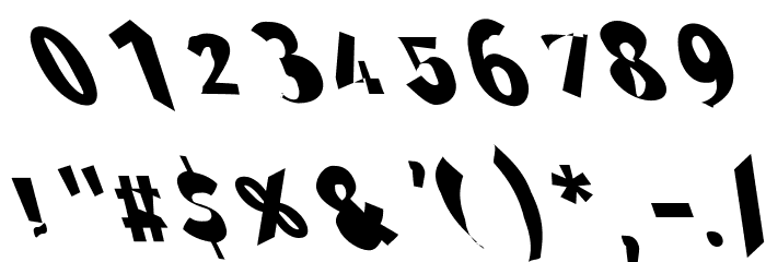 Through The Black Narrow Leftalic Font OTHER CHARS