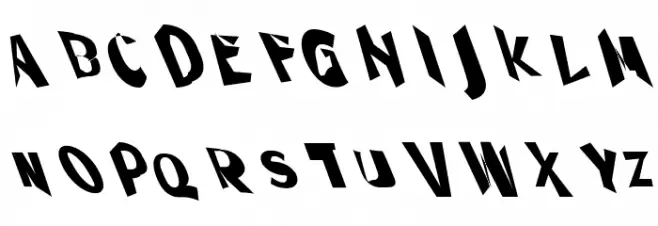 Through The Black Narrow Leftalic 字体 大写