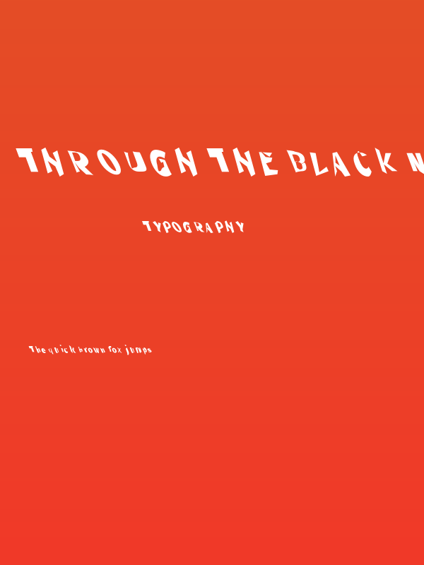 Through The Black Narrow Leftalic Poster