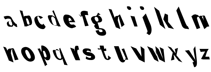 Through The Black Narrow Leftalic Font LOWERCASE