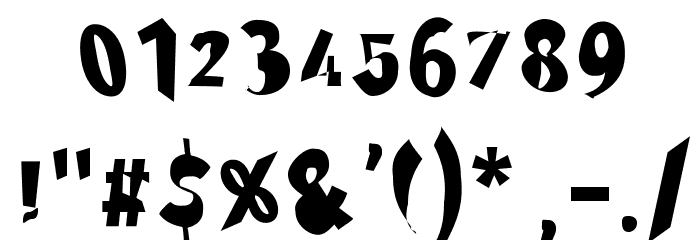 Through The Black Narrow Font OTHER CHARS