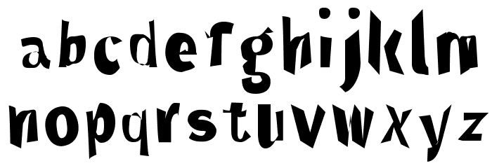 Through The Black Narrow Font LOWERCASE