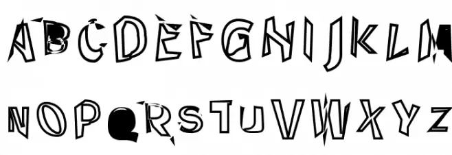 Through The Black Reverse 字体 大写