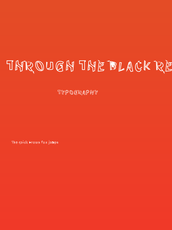 Through The Black Reverse Poster