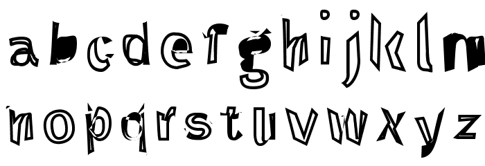 Through The Black Reverse Font LOWERCASE
