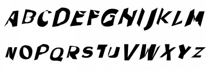 Through The Black Wide Italic Schriftart Groß