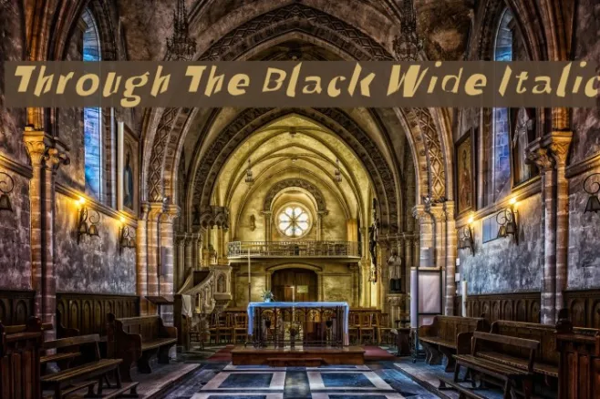 Through The Black Wide Italic Example 1