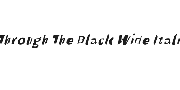 Through The Black Wide Italic Logo