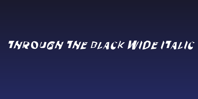 Through The Black Wide Italic Social Header