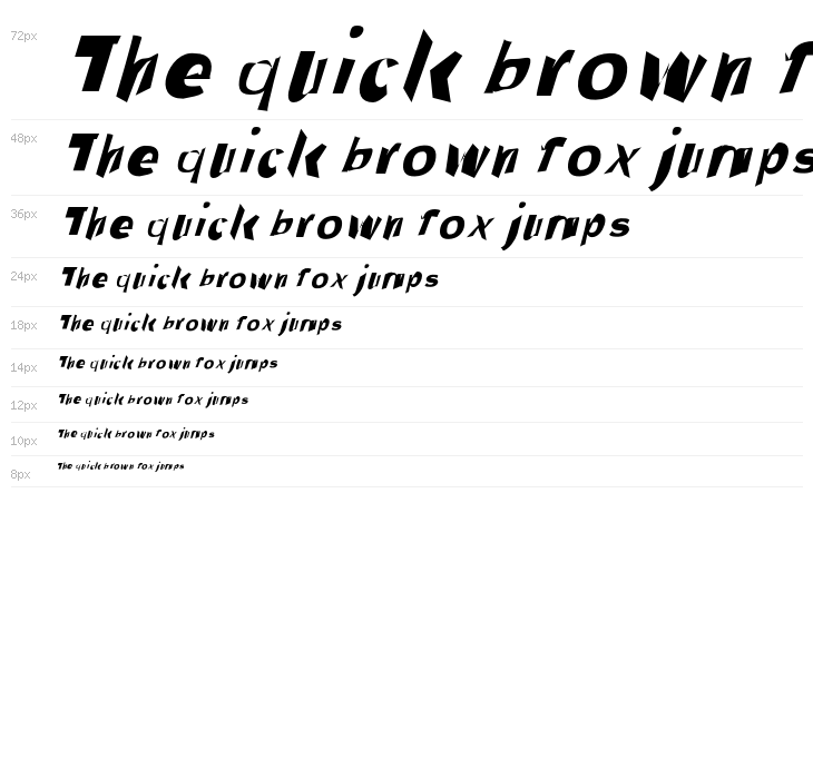 Through The Black Wide Italic Waterfall