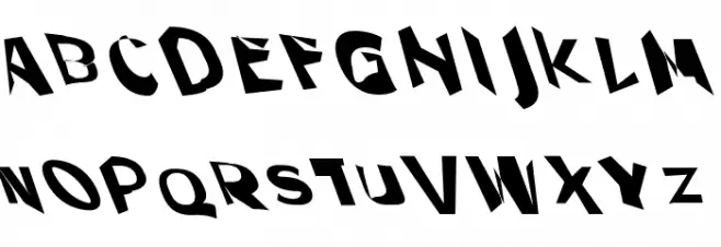 Through The Black Wide Leftalic Schriftart Groß