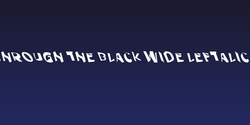 Through The Black Wide Leftalic Social Header