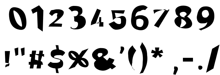 Through The Black Wide Font OTHER CHARS