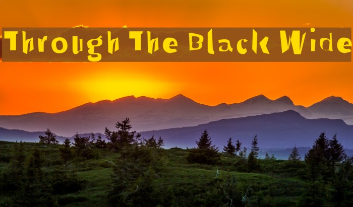 Through The Black Wide Font examples